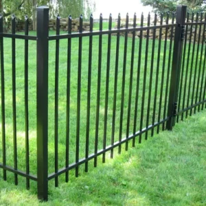 Black Picket Fence Wrought Steel Fence
